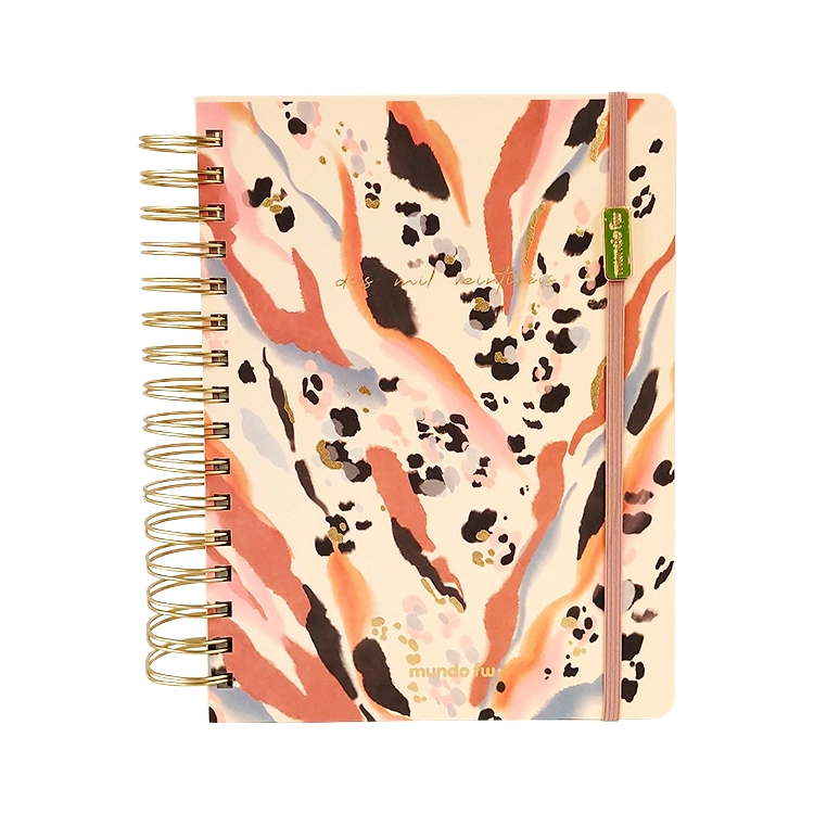 Agenda FW 2026 Belle Diaria Animal Print Espiralada 15x21 Art.201995